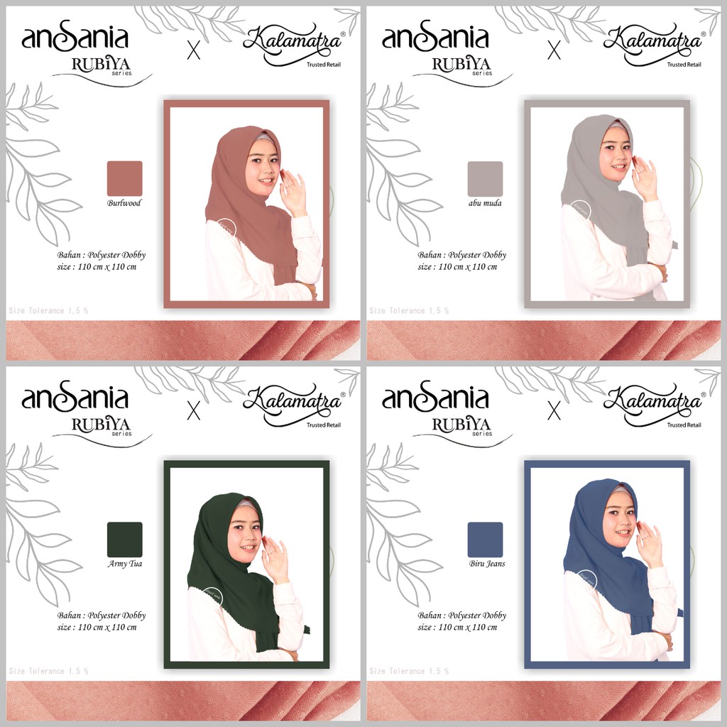 ANSANIA X KALAMATRA - Kerudung Rubiya Sonic Series || Hijab Segi Empat