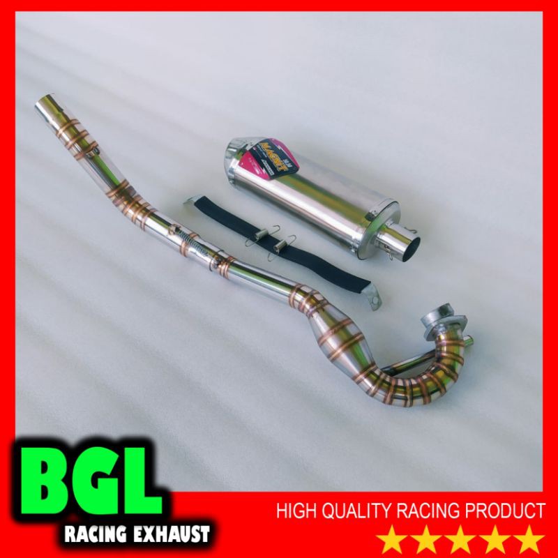 knalpot racing Kawasaki KLX BF Dtracker original magnit full cacing stainles