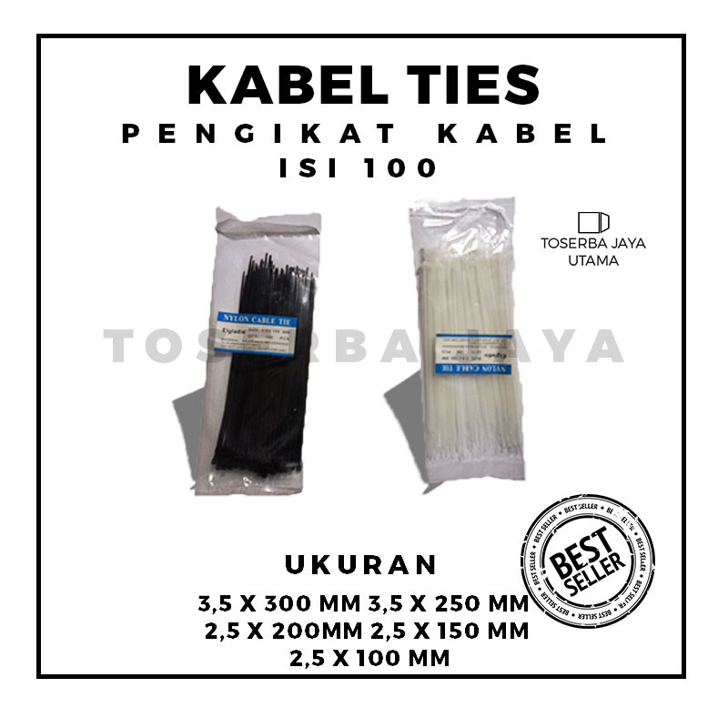 

- KABEL TIES - KABEL DASI - PENGIKAT KABEL BERBAGAI UKURAN
