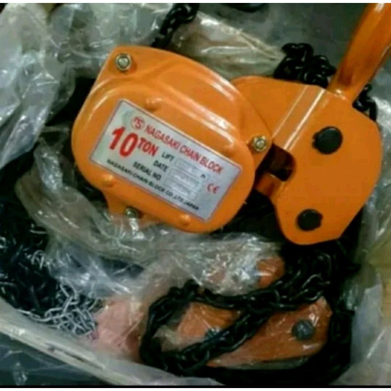 Chain Block takel 10 ton x 5 meter NAGASAKI Cenblok Takel Chain blok katrol rantai kerekan tangan