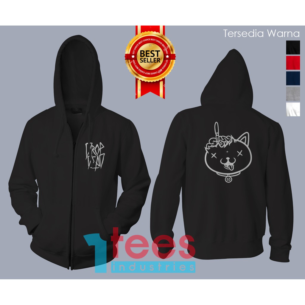 JAKET HOODIE ZIPPER DROP DEAD CAT MONSTER