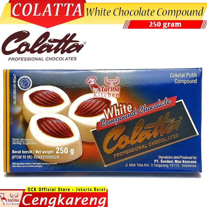 

COLATTA White Chocolate Compound 250 gram - Coklat Putih Batang 250gr TERUJI Kode 1415