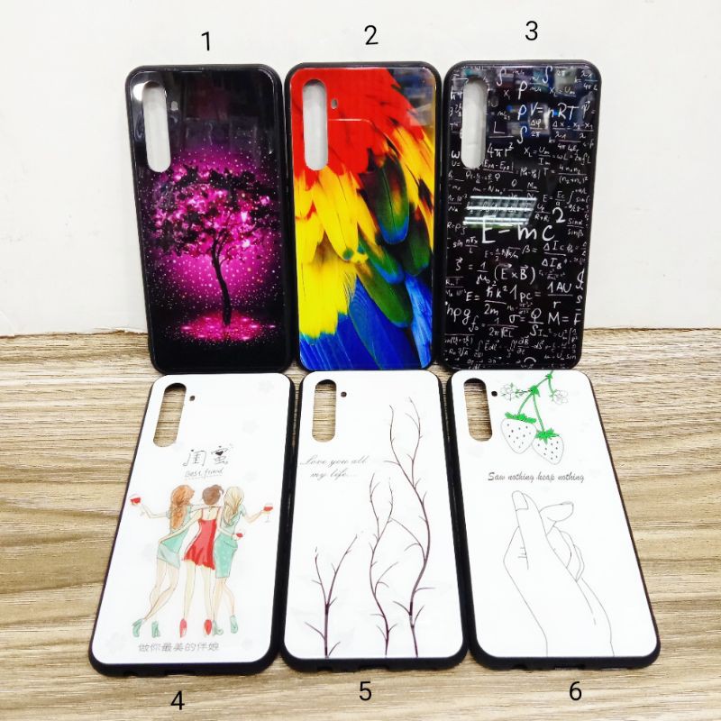 Hard Glass Case Kaca Anti Gores Motif Wanita Realme XT