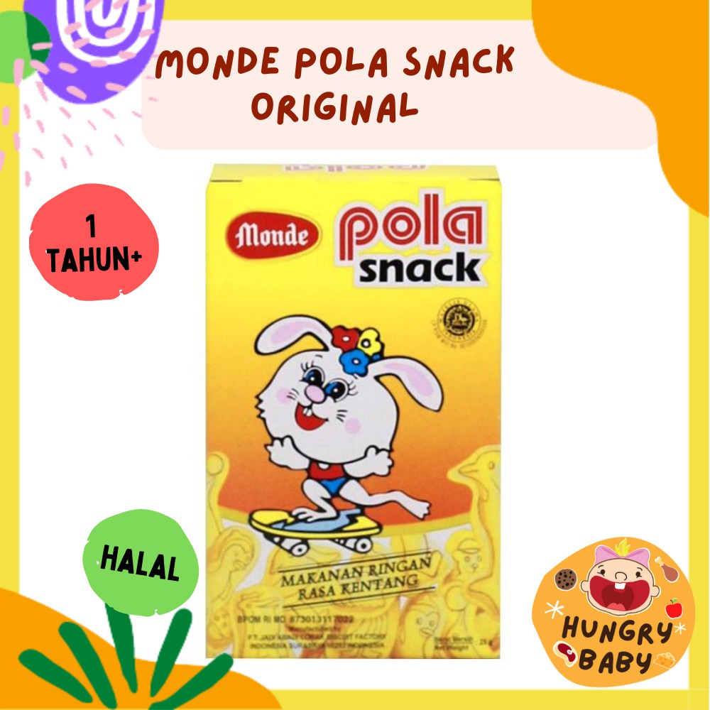 

Monde Pola Snack 25 gram / Cemilan Anak 1 tahun+ / Biskuit Gandum