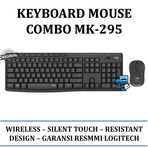 Logitech MK295 Silent Wireless Combo Keyboard + Mouse Bundle