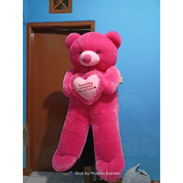 Boneka Beruang Teddy Bear Super Jumbo 120cm 1,2 meter  Costum Ukir Nama