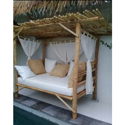 Bale Bangku Santai Divan Ranjang Tempat Tidur Jati