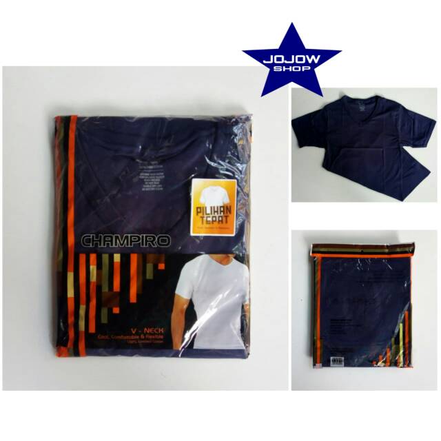 Kaos oblong pria CHAMPIRO C.3112-C V-neck