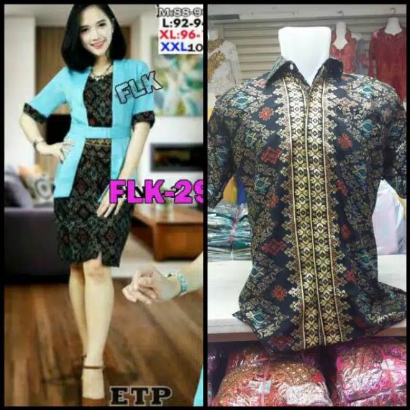 BESST SELER COUPLE BATIK/SETELAN KEBAYA ELNIRA PENDEK/COUPLE MODERN