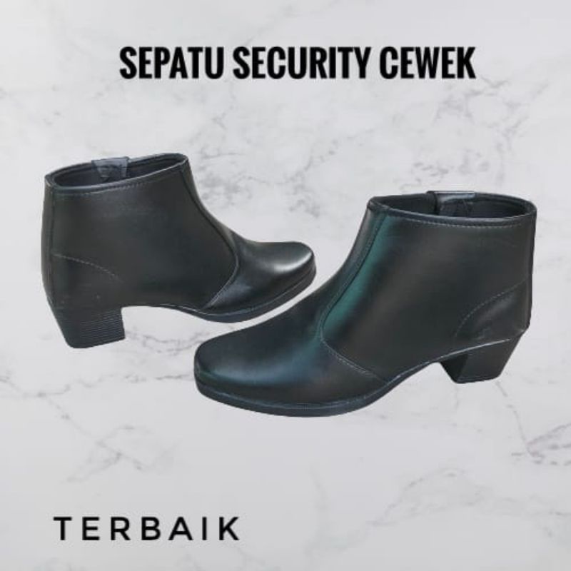 sepatu wanita/ sepatu PDH cewek/ sepatu PDH sleting/ sepatu dinas/ sepatu security cewek/ sepatu satpam wanita