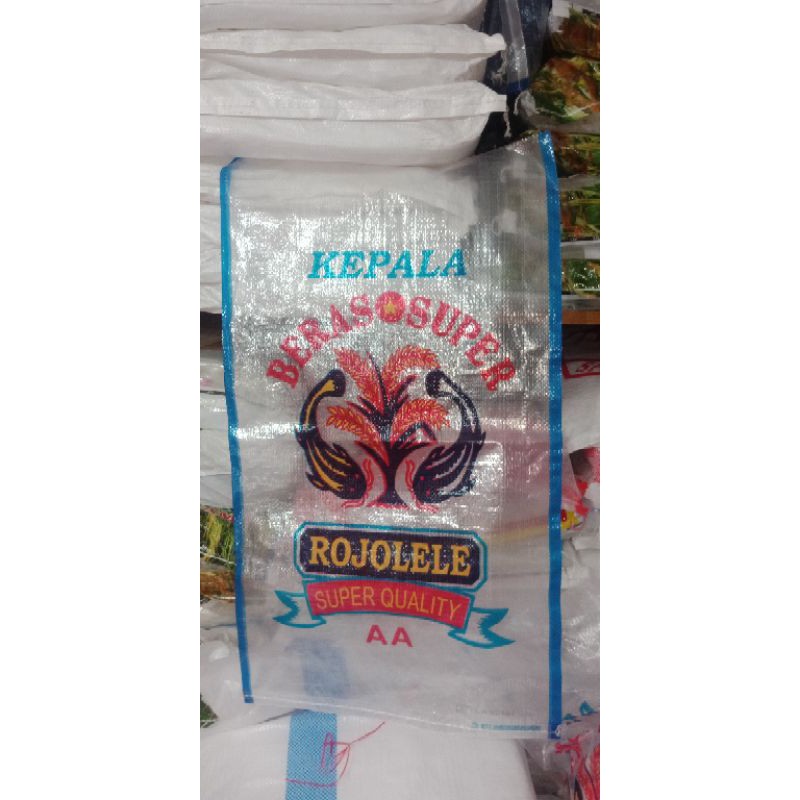 

Karung beras Transparan merk Rojolele 20kg