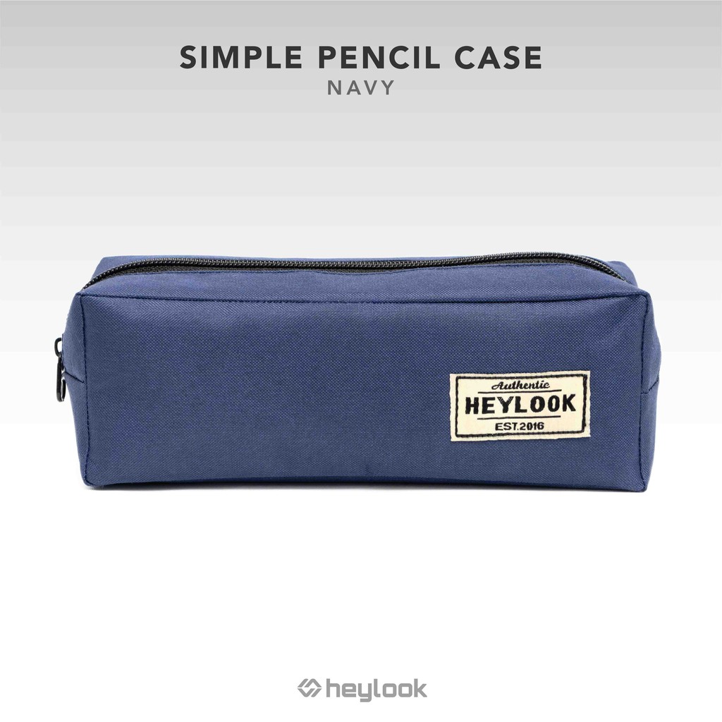 HEYLOOK Official - Tempat Pensil Pencil Case Kostak Kotak Alat Tulis Atk Sekolah Kuliah Kerja - [Bisa Cod]-NAVY