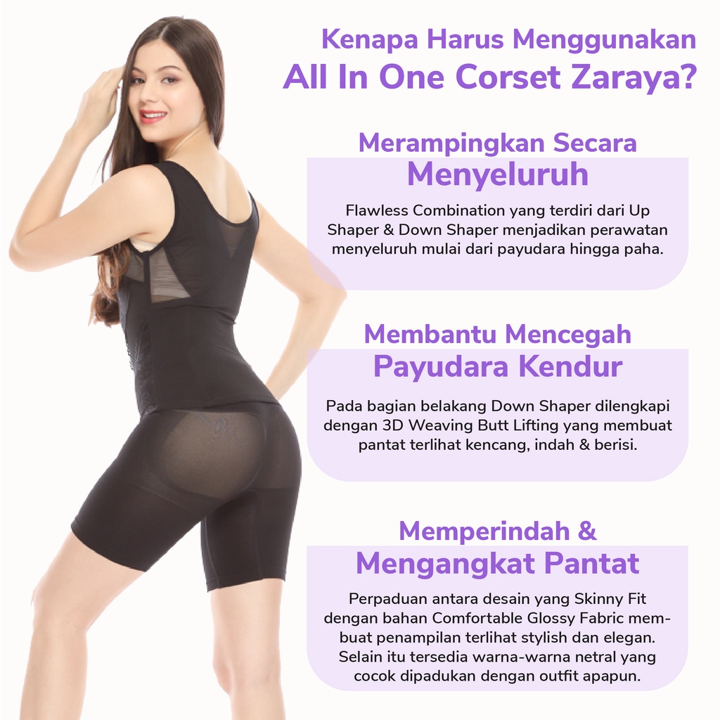 All in One Corset Liefmam (Zaraya) - Korset Kombinasi Untuk Ramping Menyeluruh