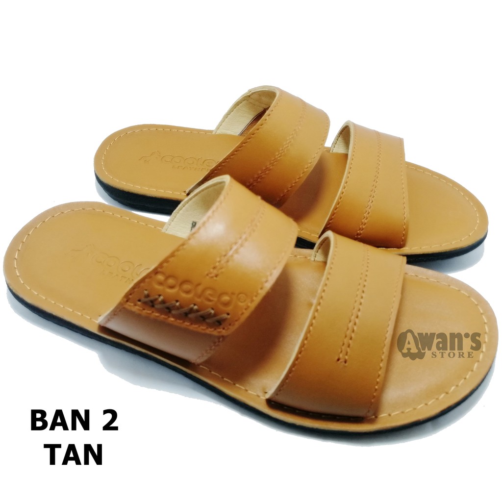 Bayar Di tempat / COD Sandal Pria Kulit Asli 100% Full Kulit Sapi Tebal