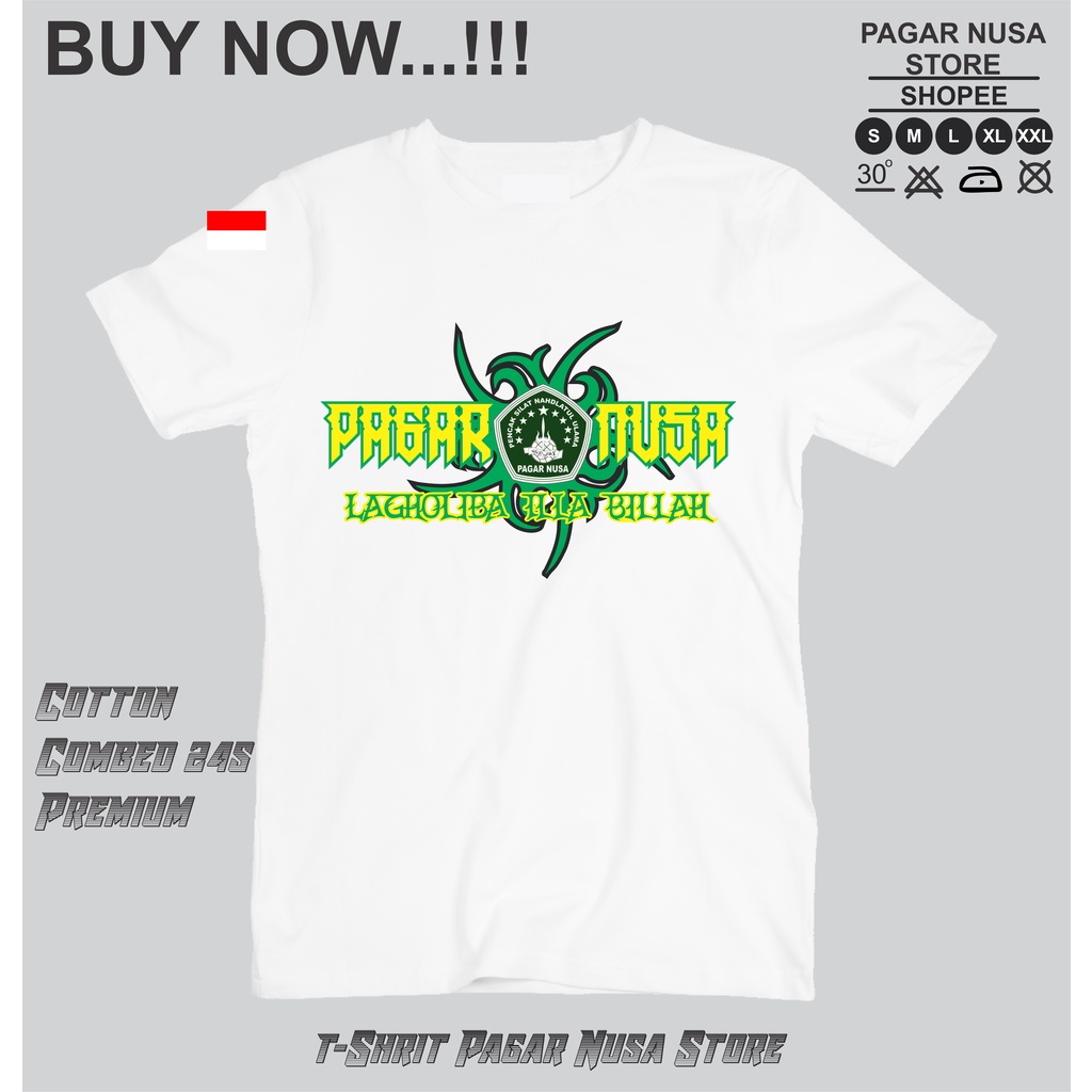 Kaos Pagar Nusa Distro Lagholiba Illa Billah-Putih-Merah-Maroon
