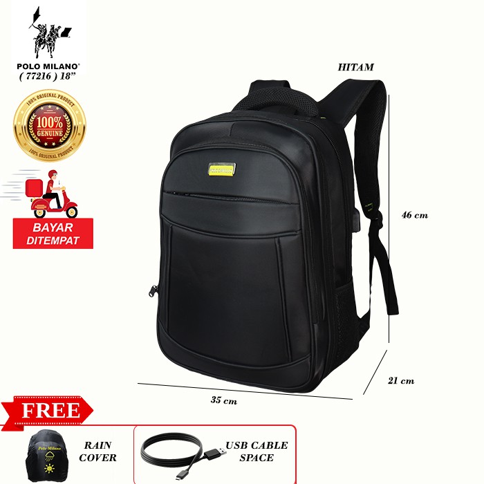 TAS RANSEL Tas Pria TasKERJA BACKPACK POLO CAVALLO - 77216 - RANSEL MULTIFUNGSI - TERBARU PALING MURAH Tas ANTI AIR