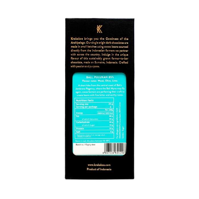 

COKELAT- SINGLE ORIGIN 85% JEMBRANA, BALI -COKELAT.
