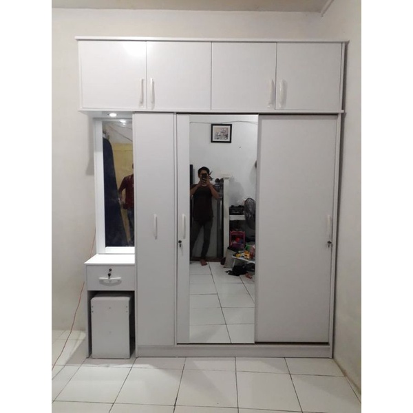 LEMARI PAKAIAN SLIDING/LEMARI SLEDING CUSTOM KERUDUNG/LEMARI PAKAIAN