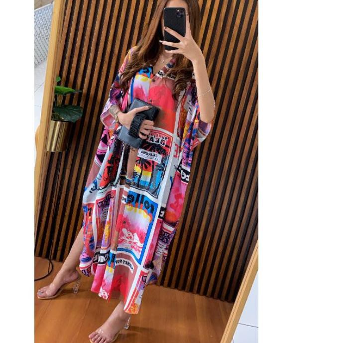 ❈ Ce Homewear Daster Kekinian Homey Dress Bahan Rayon/ Daster Selutut Katun Rayon Premium/ Dress Bus