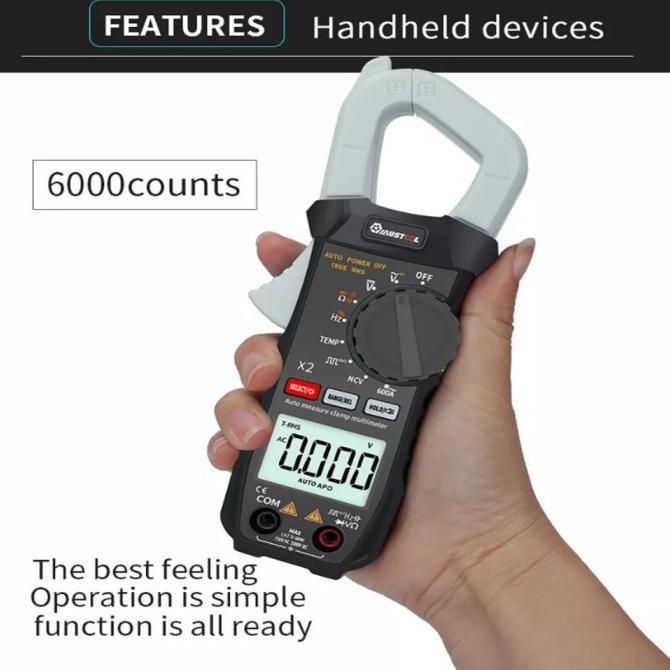 Mustool X2 Pocket 6000 Counts True Rms Clamp Meter Ac Voltage&Current