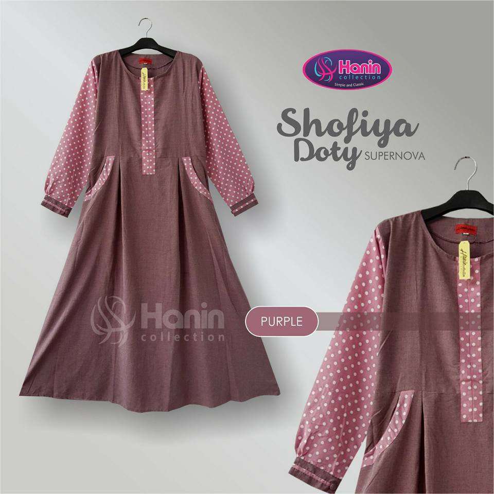 Gamis Shofiya HaninGamis Dress SyariShofiya Doty Purple