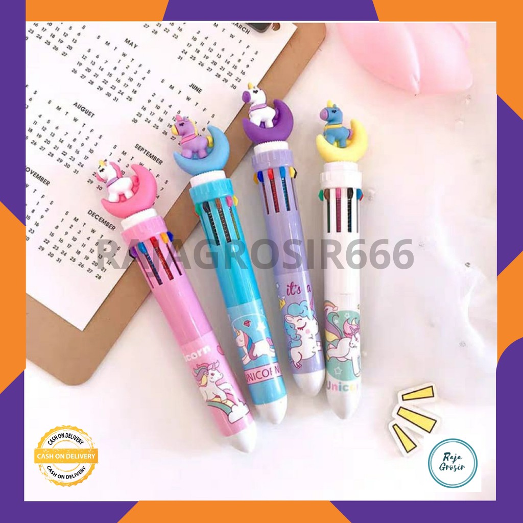 

COD PULPEN UNICORN 10 WARNA WARNI TERMURAH PEN PENA BOLPEN ALAT TULIS KANTOR LUCU IMUT ALAT TULIS
