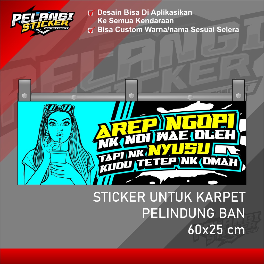 Stiker Karpet Belakang Truk Stiker Kepet Karpet Belakang Stiker Variasi Truck 7 truk 60x25cm printin