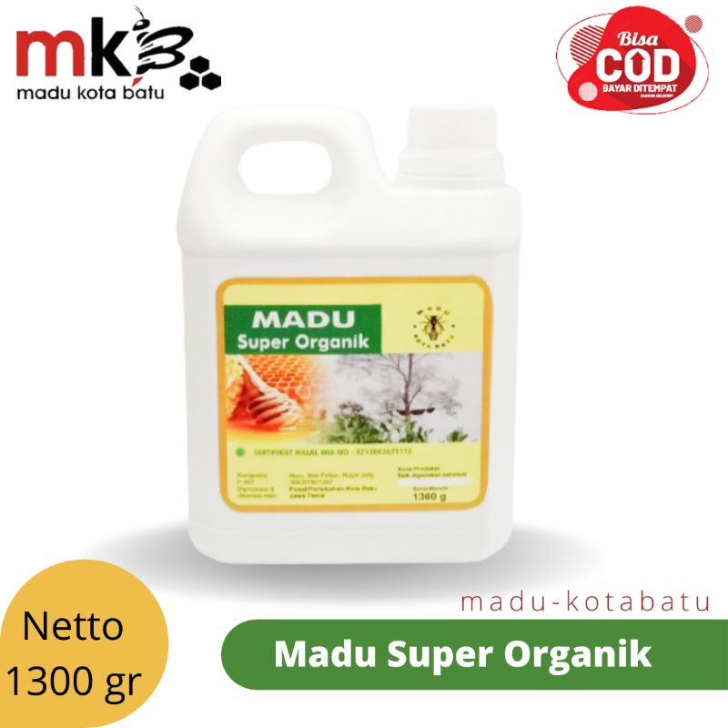 

Madu Kota Batu | Madu Hutan Asli Super Organik 3IN1 (Madu Hutan + Beepollen dan Royal Jelly) 1300g