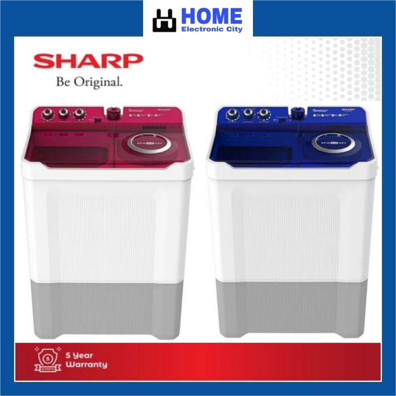SHARP Mesin Cuci 2 Tabung 12KG EST1290 / EST 1290 / GARANSI RESMI