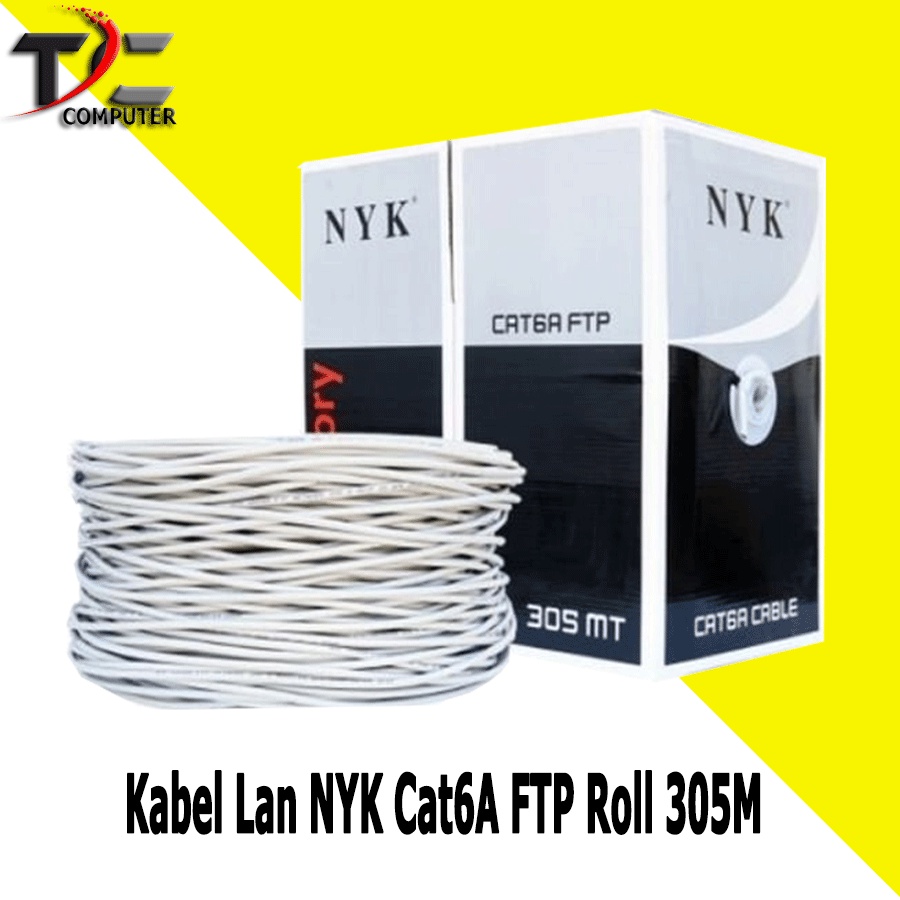 Kabel Lan NYK Cat6a FTP Roll 305M / NYK Cat6a / Kabel Cat 6a