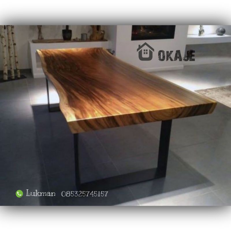 Meja makan solid - meja makan kayu solid