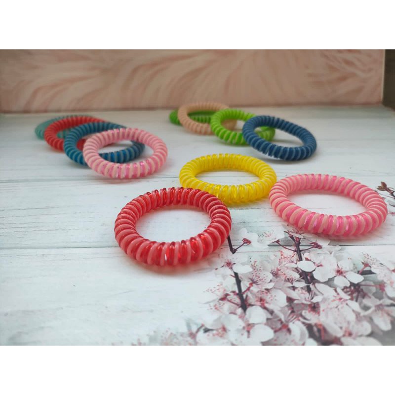 IKAT RAMBUT SPIRAL GARIS UK 3CM/5CM PER PCS