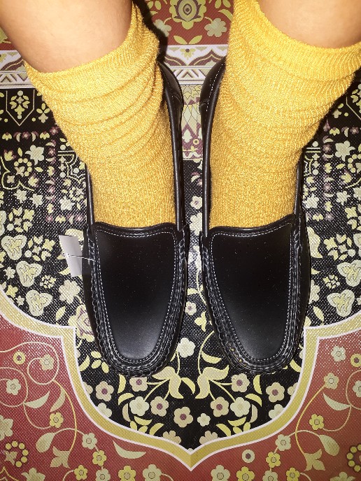 Sepatu Pantofel Wanita Formal Hitam Dan Putih  Donkeys Xr