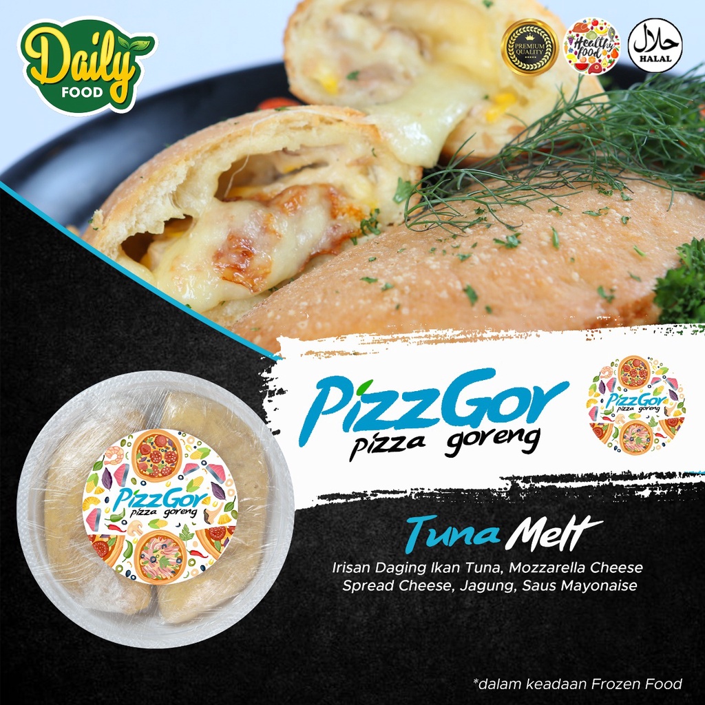 Pizza Goreng Dengan Keju Mozarella dan Spread Cheese Dailyfood MIX (Meat &amp; Tuna)