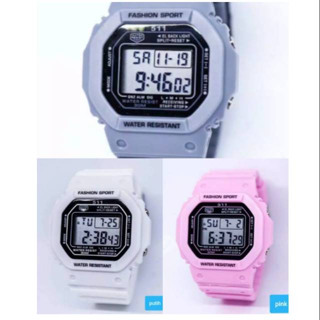 JAM TANGAN WANITA SPORT ANTI AIR MODEL KOTAK