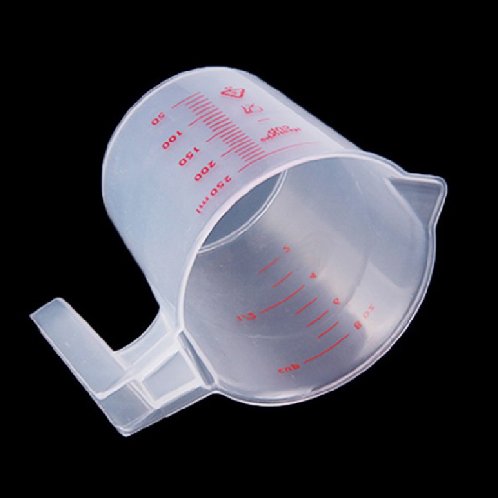 HA 250ml plastic clear measuring cup handle liquid pour spout home kitchen tools ID