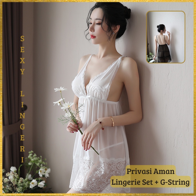Lingerie Langerie Lengerie Lingery Linjeri Lingeria Baju Ketat Dinas Malam Depan Suami Istri Wanita 