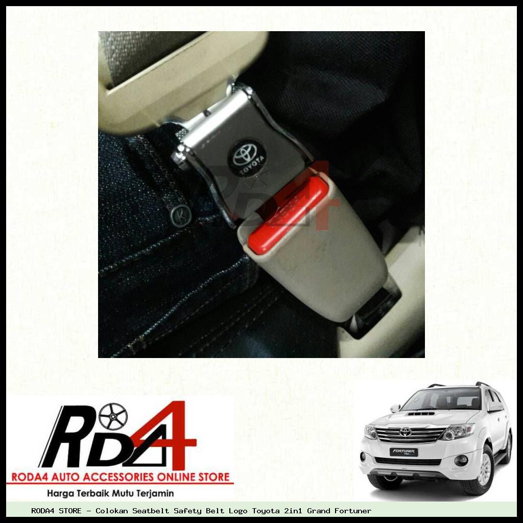 Colokan Seatbelt Safety Belt Logo Toyota 2in1 Grand Fortuner