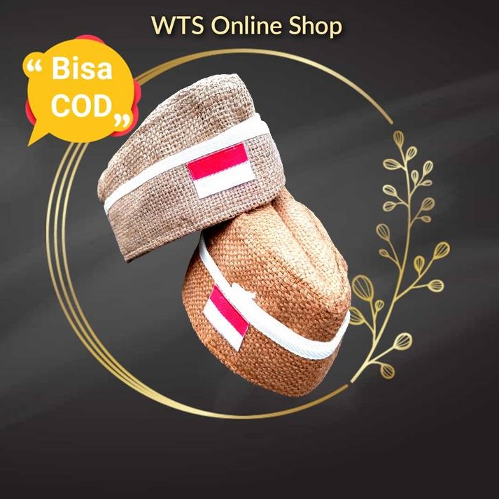 Peci Goni Veteran Songkok Veteran Kopiah Dewasa Veteran Bahan Goni Premium