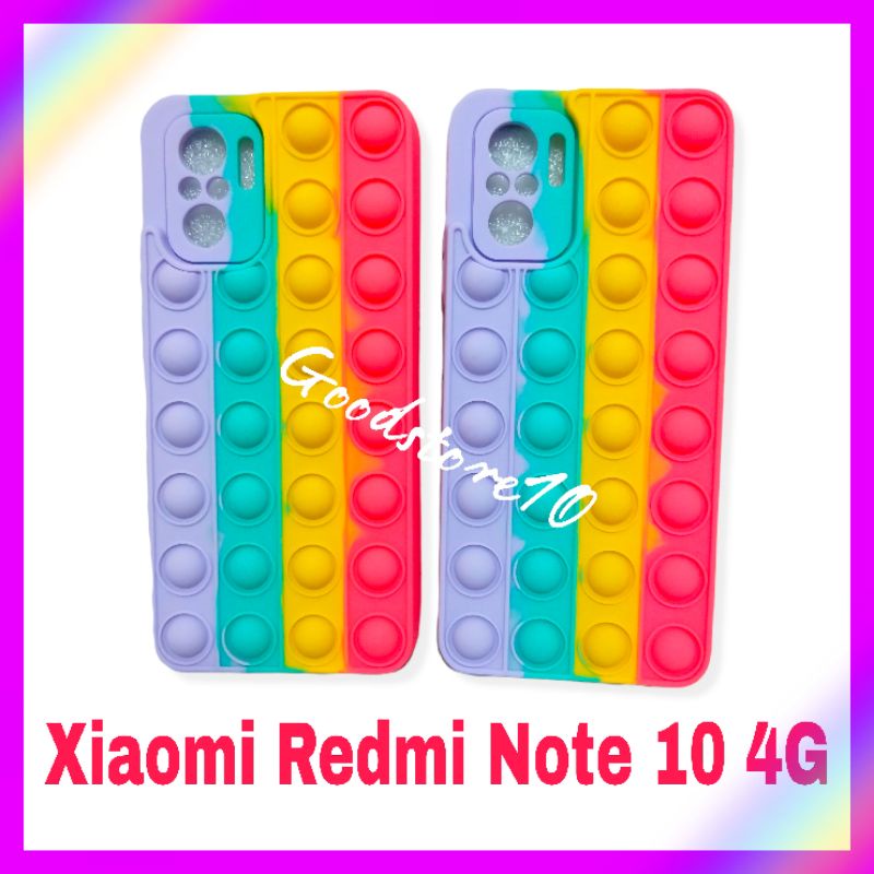 Xiaomi Redmi Note 10 4G Case POP IT 3D Softcase Rainbow Lembut Tebal Warna Warni Pro Camera Terbaik