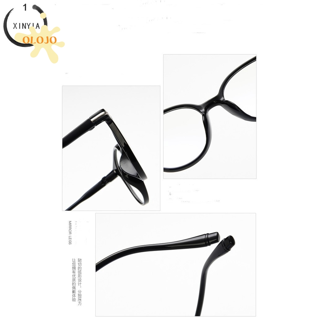 Kacamata Wanita Pria Frame Sunglasses Anti Radiasi Lensa Transparan-olo