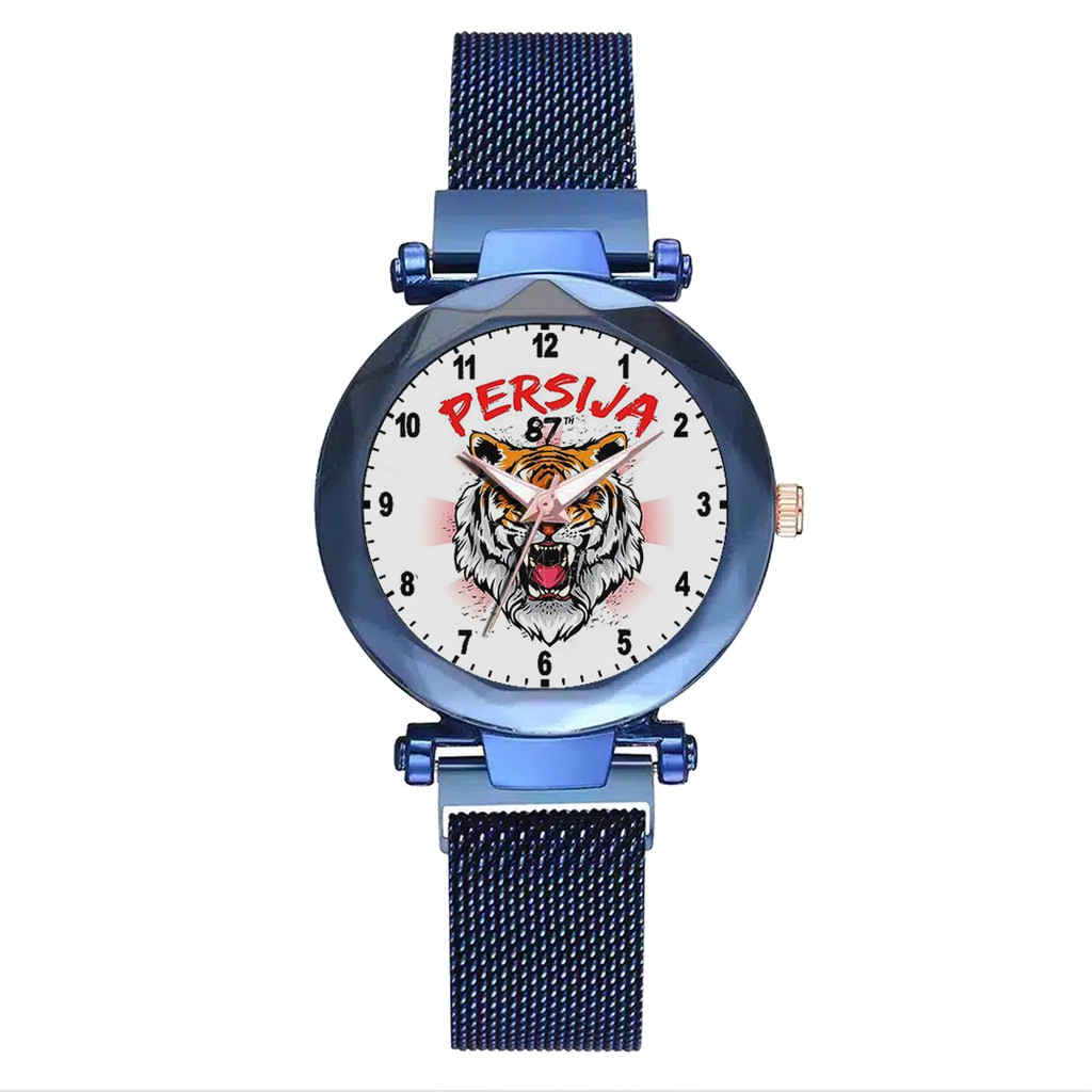 Jam Tangan Wanita Custom - Jak Angel PERSIJA MOTIF 5 Free Box &amp; Batre Cadangan