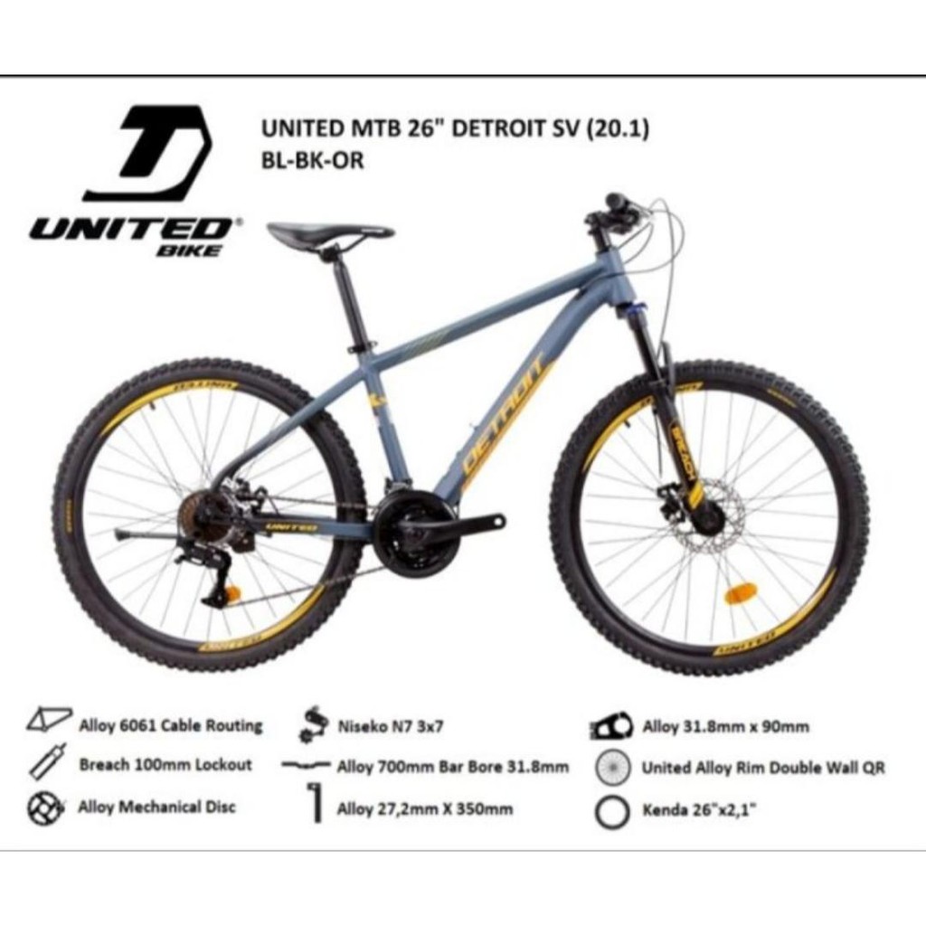 Sepeda MTB 26" United Detroit SV