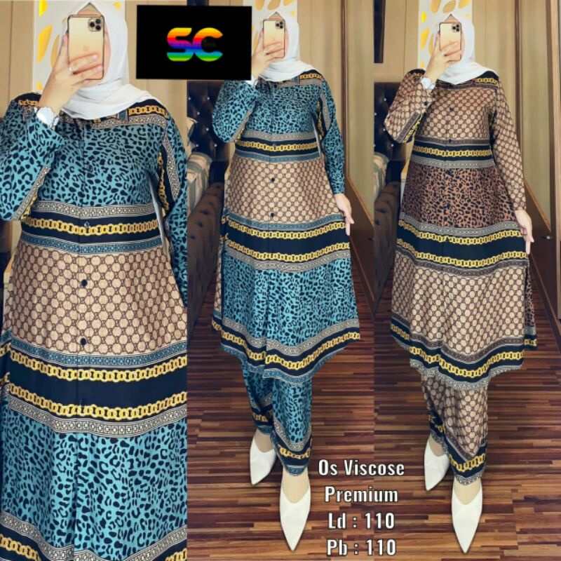 set long tunik rayon