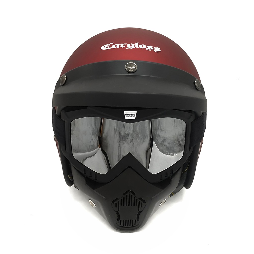 Helm Cargloss Retro Red Doff - Goggle Mask