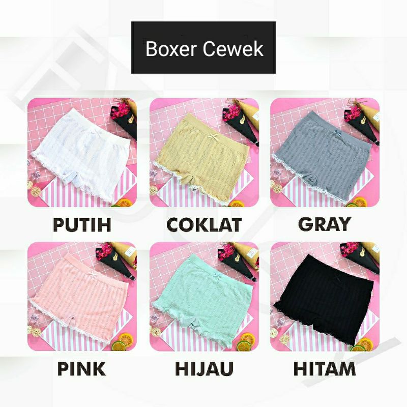 CELANA DALAM FASHION - CELANA PENDEK/BOXER WANITA IMPORT