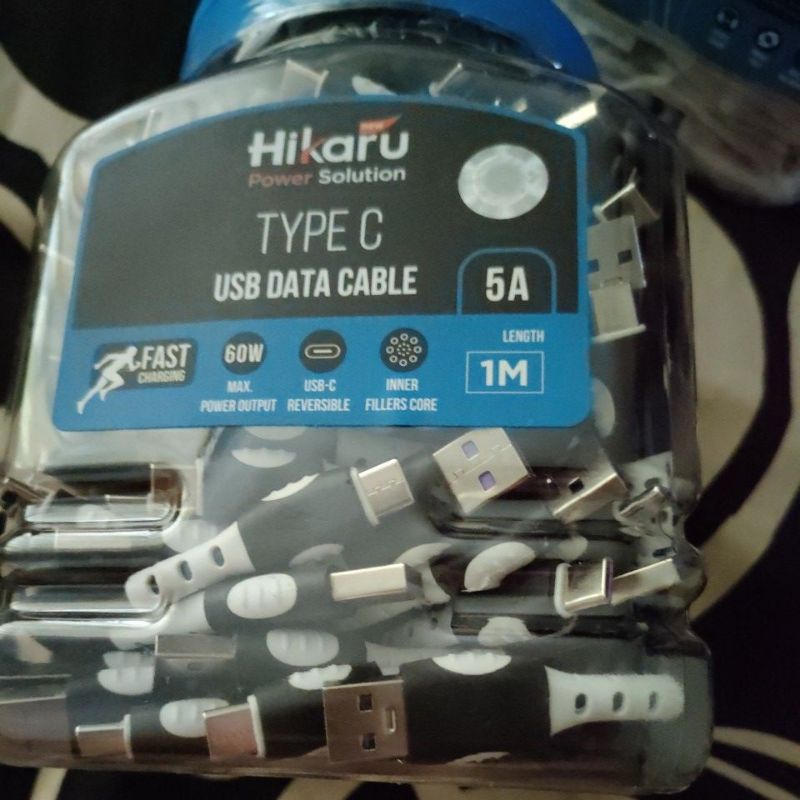 NEW HIKARU KABEL DATA 5AMPERE TYPE C ( Tipsy ) Fast Charging