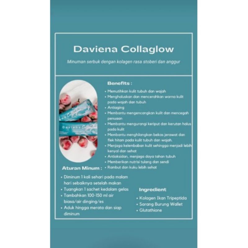 Daviena Collagen Collaglow Colagen Drink Daviena Skincare Davienaskincareofficial Davina Devina Lampung Jakarta Surabaya Daviena Skincare