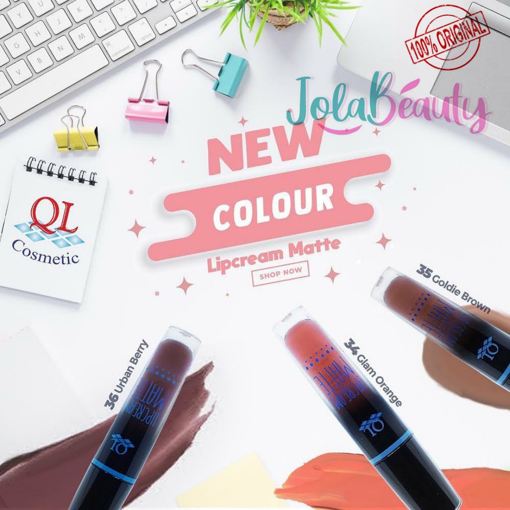 ❤️ JolaBeautys ❤️ QL Cosmetic Matte Lip Cream / Lipstik