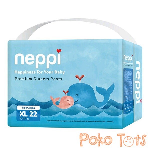 Neppi Baby Premium Diapers Pants XL22 Popok Bayi Diaper Pant XL 22